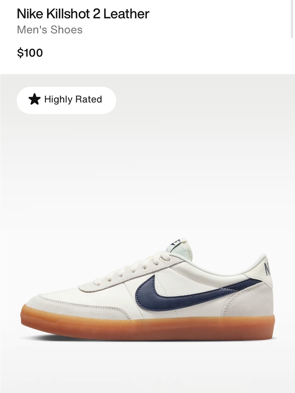 Nike Killshot 2 Leather Sneakers - White / Navy / Gum